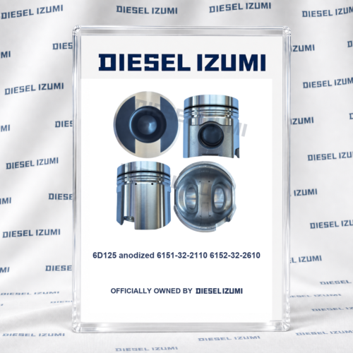 Four views of DIESEL IZUMI piston 6151-32-2110; 6152-32-2610