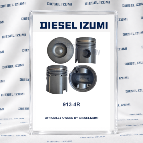 Four views of standard-size four-groove piston for Deutz 913; supplier configuration913-4R