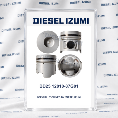 DIESEL IZUMI STD 92.9 mm oil-cooled piston 12010-87G01 for Nissan BD25 Four views of STD 92.9 mm oil-cooled piston 12010-87G01 for Nissan BD25