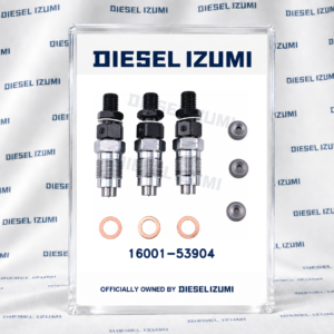 3 Piece Fuel Injector Set 16001-53904 for Kubota D722 D782 D902 Engines; one set of three fuel injectors