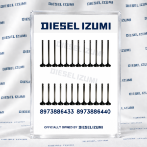 Inlet and Exhaust Valve Set 8973886433 8973886440 for Hitachi ZAXIS470 Excavators; one 24-valve set containing twelve inlet and twelve exhaust valves