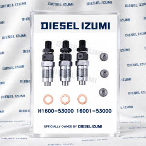 3 Piece Fuel Injector Set H1600-53000 16001-53000 for Kubota D722 D782 D902; one set of three fuel injectors