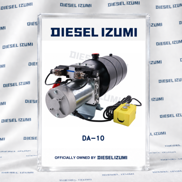 12V DC Double Acting Hydraulic Power Unit HPU-SR-12VDC-DA-10 with 10 Quart Steel Tank; one complete 12 VDC double-acting power unit with 10-quart steel tank and wired remote