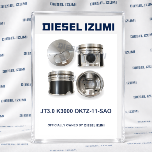 Four views of STD 98 mm piston OK7Z-11-SAO for Kia JT 3.0 K3000 with pin and clips