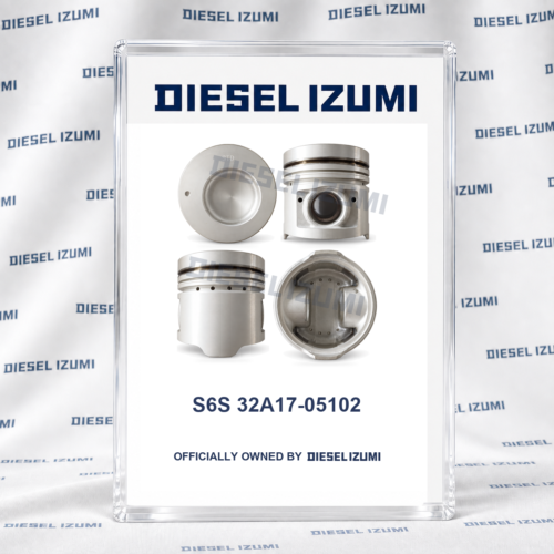 Four views of STD engine piston 32A17-05102 for Mitsubishi S6S S6SD